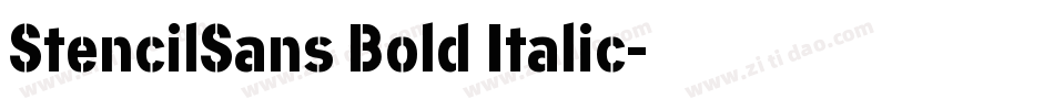 StencilSans Bold Italic字体转换